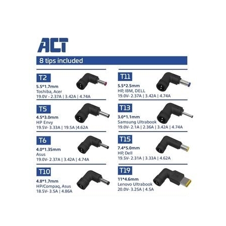 ACT universal notebook charger for 17.3" slim model