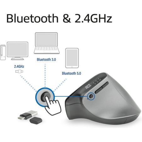 ACT Ergonomic Mouse Bluetooth en draadloos