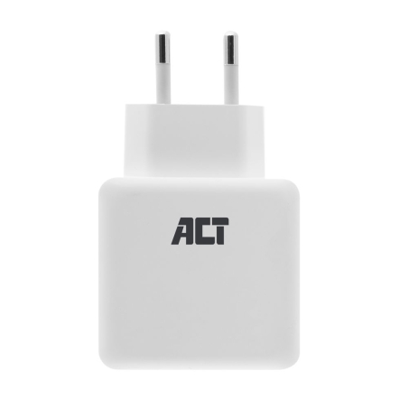 ACT USB lader 2-poorts 30W met één poort Quick Charge wit