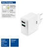 ACT USB lader 2-poorts 30W met één poort Quick Charge wit