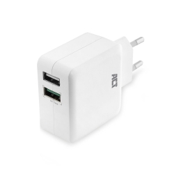 ACT USB lader 2-poorts 30W met één poort Quick Charge wit