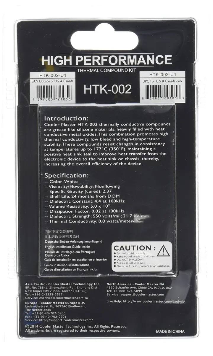Cooler Master Thermal Compound Kit HTK-002
